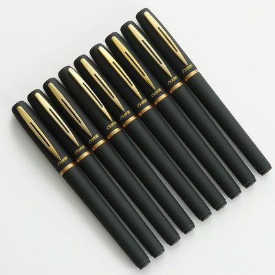 商务签字笔大容量笔芯1.0mm中性笔0. 7办公0.5黑笔碳素练字书法笔