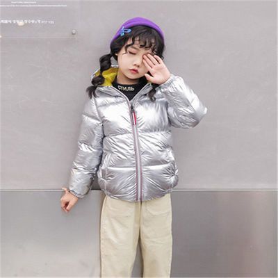 93371/秋冬季儿童亮面免洗男童女童白鸭绒外套中大童加厚洋气羽绒服外套