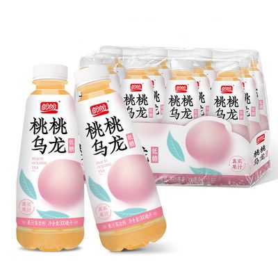 盼盼果茶300ml*12瓶夏季低糖清爽蜜桃青茶真实果汁饮品批发