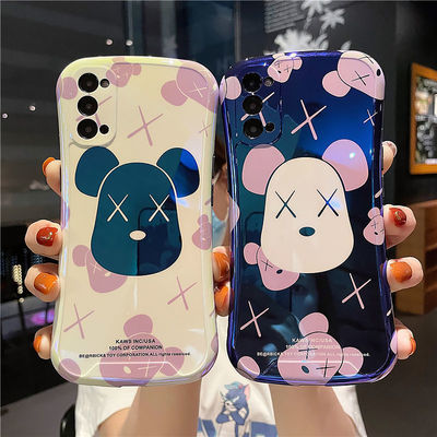104695/OPPO A93s手机壳小蛮腰A92s卡通潮牌熊A52/A53/A55网红女A72软5g