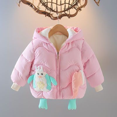 女童冬装2021新款棉衣小女孩洋气棉袄加厚婴儿棉服女宝宝冬季外套