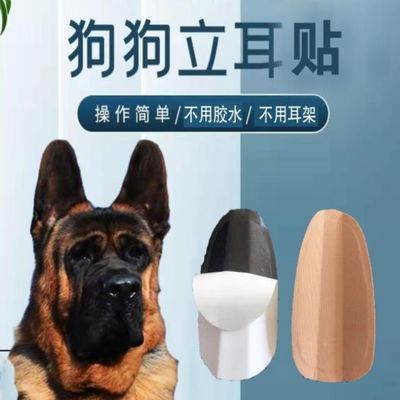 牧羊犬黑狼马犬黑狼德牧立耳贴贴法斗立耳雪立耳立耳神器博美定型