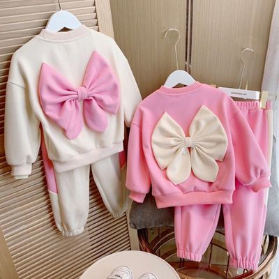 106633/女童秋装套装中小童加厚网红洋气女宝宝秋冬时髦运动两件套潮