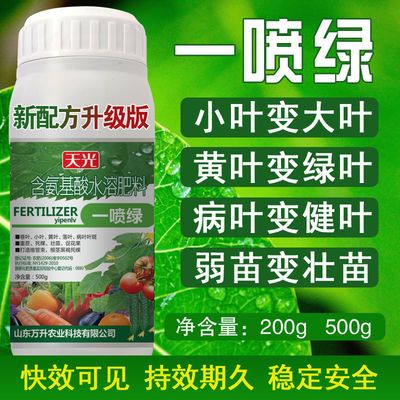 黄叶烂根死苗一喷绿叶面肥蔬菜生根壮苗果树花卉瓜果增产种花种菜