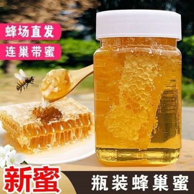 106162/蜂蜜正品纯正天然野生蜂巢荆条蜜农家自产自销蜂巢蜜瓶装