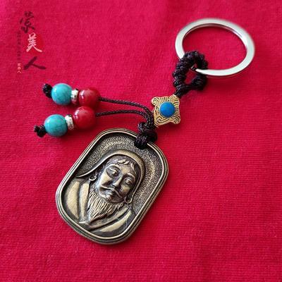 蒙古族钥匙链纯铜少数民族特色小挂件内蒙古工艺品草原旅游纪念品