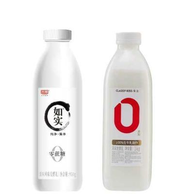 卡士0添加007光明如实零蔗糖酸奶两种口味搭配特惠1kg家庭大瓶装