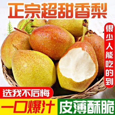 【极速发货】梨子新鲜香梨皮薄甜红香酥梨净重5/9斤整箱非库尔勒