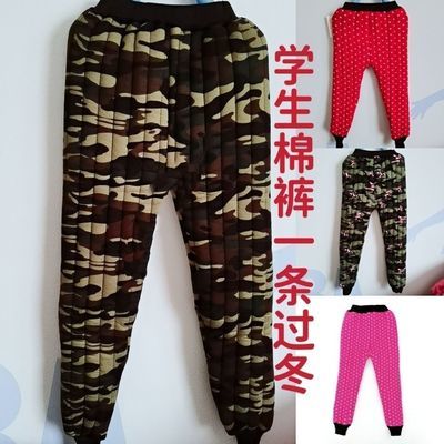 儿童棉裤中大童三层加厚反季清仓校服神器保暖裤内穿高腰内胆棉裤