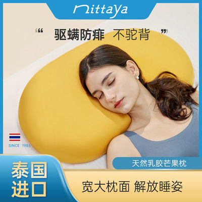 Nittaya乳胶枕头泰国进口成人家用枕头护颈椎助睡眠猫肚枕芒果枕