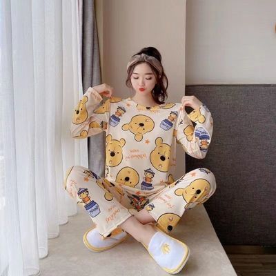106574/春秋新款长袖套装网红卡通宽松版外出洋气外穿家居服