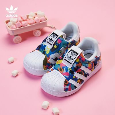 adidas阿迪达斯三叶草SUPERSTAR 360婴童学步贝壳头一脚蹬EE6275