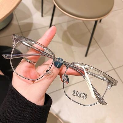 125897/韩版金属眼镜框男可配近视有度数大框学生素颜眼镜女防蓝光防辐射