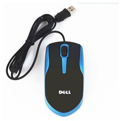戴尔静音1.8米有线鼠标商务办公家用台式笔记本通用USB有线鼠标