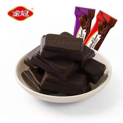 金冠巧克力黑巧克力休闲零食独立包装巧克力婚庆丝滑100g
