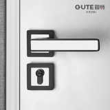 固特简约分体门锁室内卧室静音家用房门锁卫生间通用型门把手锁具