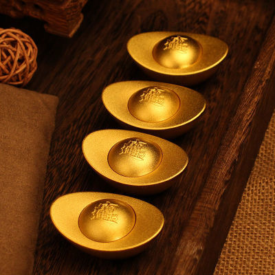 黄铜转转元宝招财进宝办公室手把件纯铜创意礼品礼物客厅桌面摆件