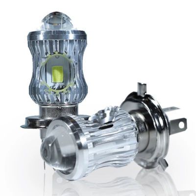 正品摩托车透镜LED灯泡内置远近光超亮120W电动车LED射灯前大灯泡