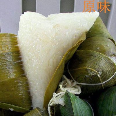 【买三斤送一斤】农家手工白粽端午节原味糯米清水粽子纯糯米新鲜