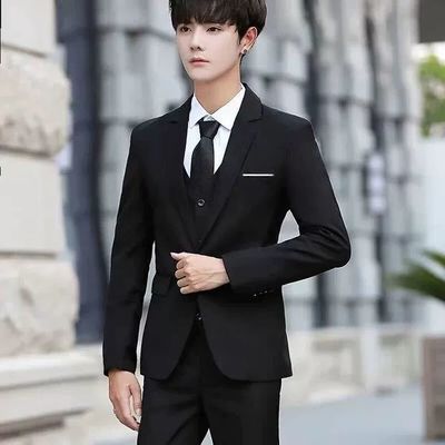 70-210斤男士西服套装休闲青少年学生韩版职业结婚西装小西装外套