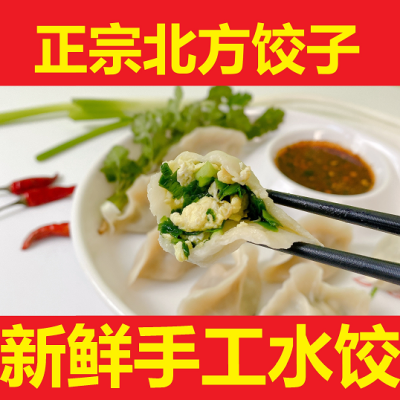 【好物】新鲜正宗韭菜鸡蛋馅手工水饺速食一整箱饺子手工商用