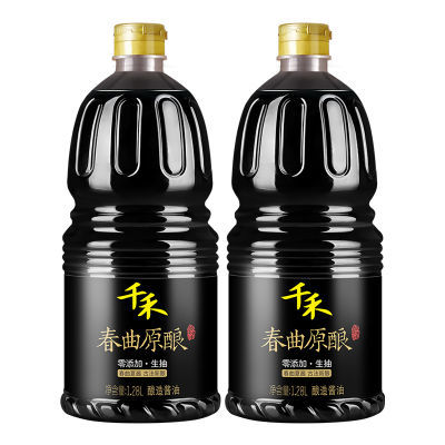 168407/千禾春曲原酿酱油1.28L*2瓶 零添加酱油 一级生抽 酿造酱油
