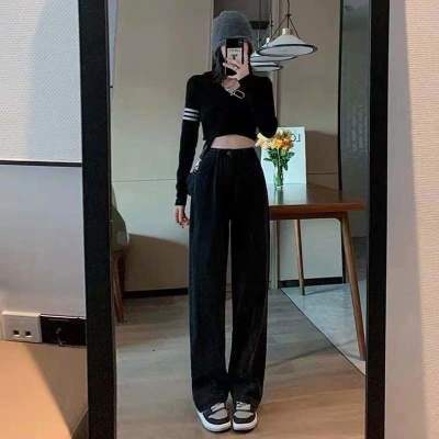 119490/C2021年新款秋冬季阔腿牛仔裤女直筒宽松bf显瘦chic港味裤子潮ins