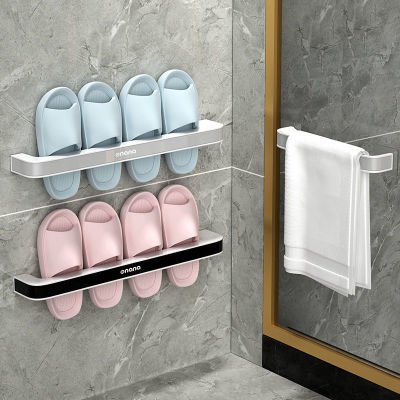 浴室拖鞋架壁挂式免打孔卫生间门后拖鞋收纳神器厕所墙上置物架