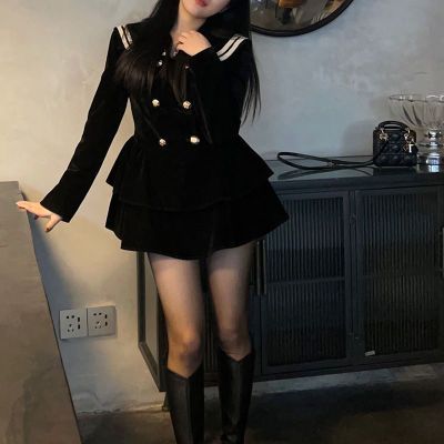 126514/南拾六小个子自制过年学院风套装裙150矮个子冬款辣妹裙子一整套【1月22日发完】