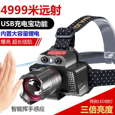128962/LED头灯强光充电户外夜钓鱼远射手电筒超亮头戴式疝气矿灯
