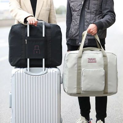 大容量行李袋可折叠旅行袋便携行李男女简约短途拉杆手提包旅行包