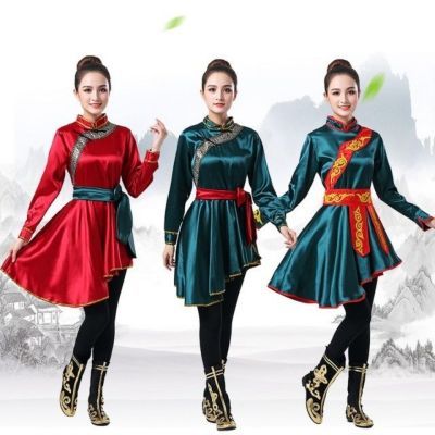 新款艺考蒙古舞蹈服装演出服练功服筷子舞网红少数民族服装女冬季