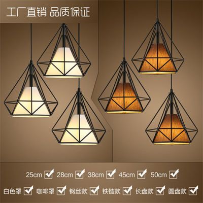 北欧创意钻石吊灯三头餐厅吊灯个性单头餐厅灯现代简约过道吧台灯