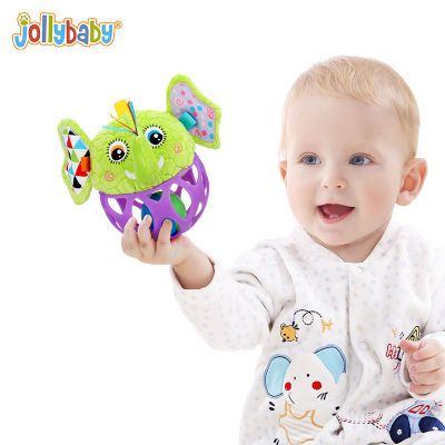 Jollybaby婴儿手抓球宝宝扣洞洞玩具球新生儿触觉感知训练益智