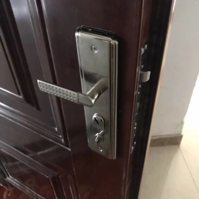 防盗门不锈钢把手通用型加厚面板门锁老式大门配件家用拉手