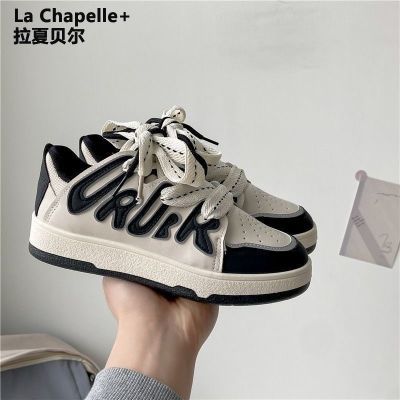 La Chapelle+复古老爹鞋女ins潮2022厚底透气休闲鞋拼色潮流板鞋