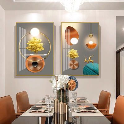 现代餐厅装饰画冰晶玻璃画三联画饭厅厨房墙壁挂画水果酒杯有框画