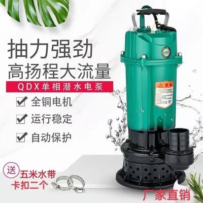 潜水泵220v抽水泵家用抽水小型抽水机高扬程农用灌溉抽水机大流量