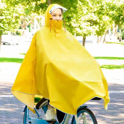自行车小电动车雨衣雨披加大防暴雨有面罩防水男女通用加长加宽肥