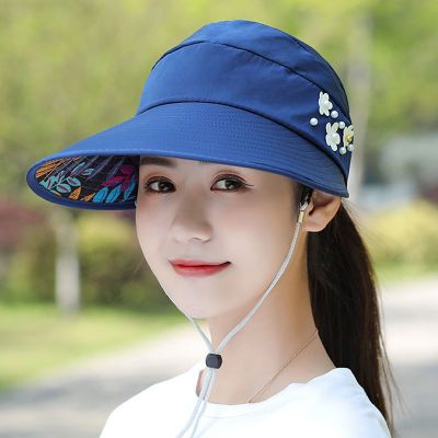 166348/【买就送】帽子女夏季遮阳帽时尚防紫外线大沿太阳帽防晒折叠凉帽