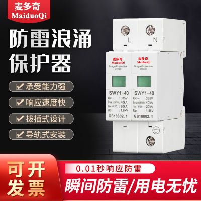 Фотоэлектрическая волна защитник 2P3P4P40KA молния защитник 220V380V домой однофазный трехфазный молниеотвод