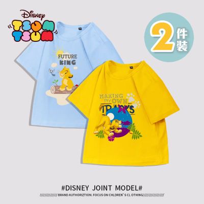 Disney/迪士尼男童短袖t恤2022新款半袖纯棉体恤男孩夏装衣服大童