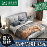 欧式现代新款免洗科技布家用卧室全套软床储物1.5米1.8米双人床