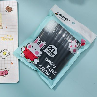 154619/中性笔考试专用笔学生用0.5碳素黑色水性签字水笔芯心圆珠笔红笔