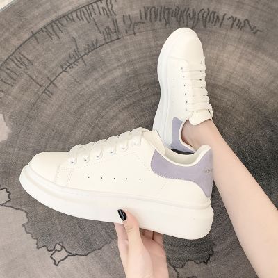 159120/麦昆小白鞋女2021春秋新款百搭厚底增高透气休闲运动板鞋秋冬秋款