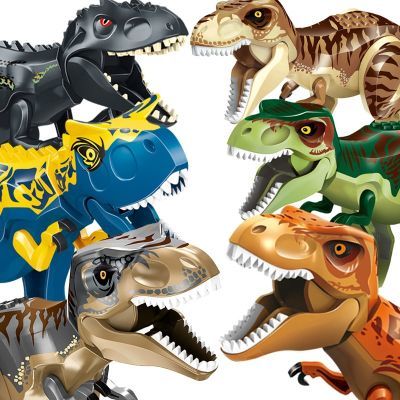 拼装大恐龙积木玩具兼容乐高侏罗纪霸王龙重爪龙食肉牛龙世界模型