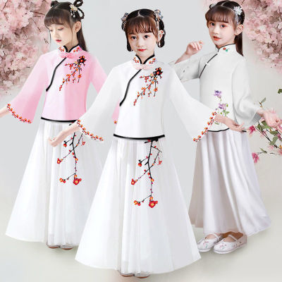 儿童古装花神汉服女童套装超仙女裙子中国风改良唐装古装女雪纺裙