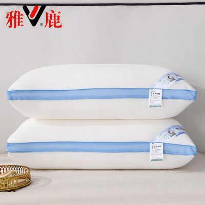 168357/雅鹿四季针织空气层热容棉枕头单人一只装