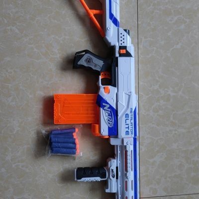 NERF/热火远程速瞄发射器A0713白复仇者孩之宝软弹枪美版国产橙机
