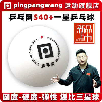 乒乓网S40+一星乒乓球1星新材料发球机训练用多球俱乐部用球批发